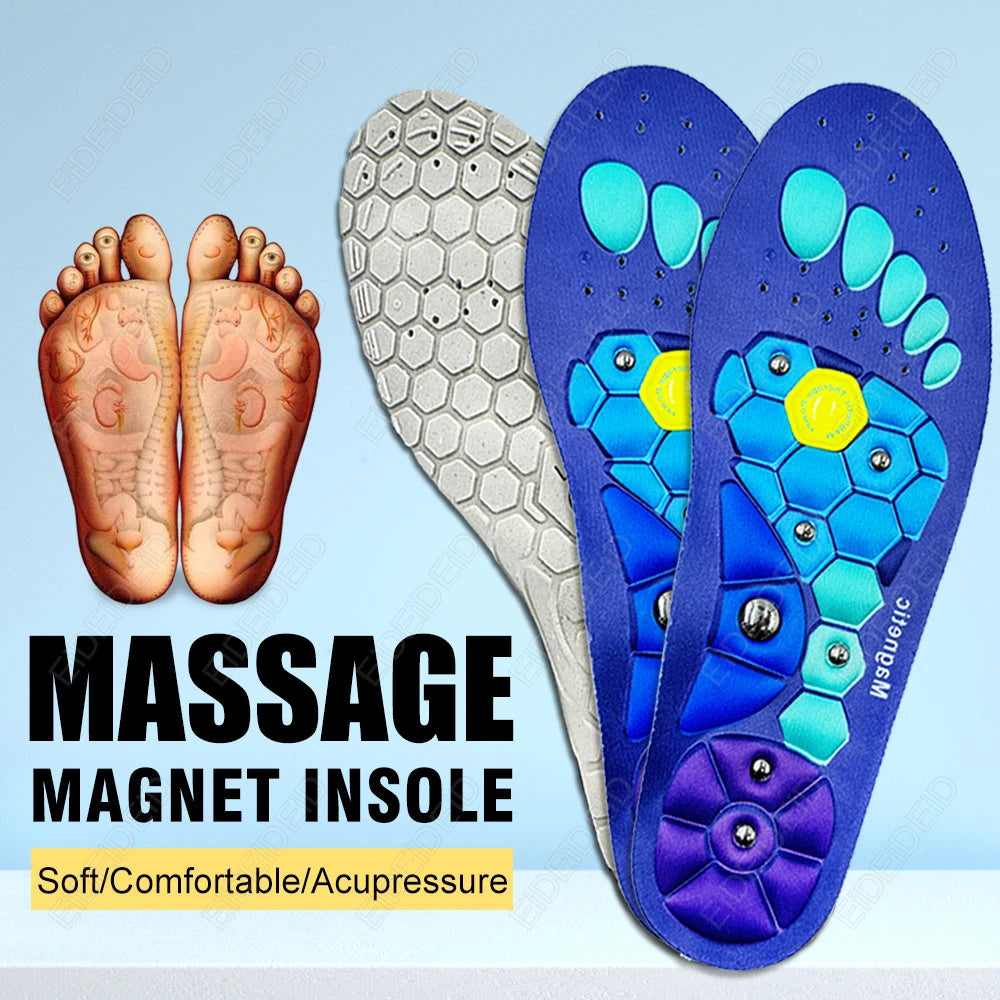 Magnetic Massage Insoles Acupressure Inserts Arch Support Orthopedic Acupressures Shoes Pads Relieve Tired for Men Women Unisex