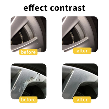 Silver Alloy Wheel Repair Kit Universal Vehicle Tire Wheel Scratch Remover For Car Rim Dent Paint Fix Tool Auto Accessories