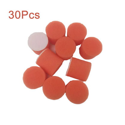 1 Inch Mini Sponge Buffing Polishing Pad Kit 30 Pcs Various Colors for Automotive Hub Polisher Attachment Detailing Sealing Wax