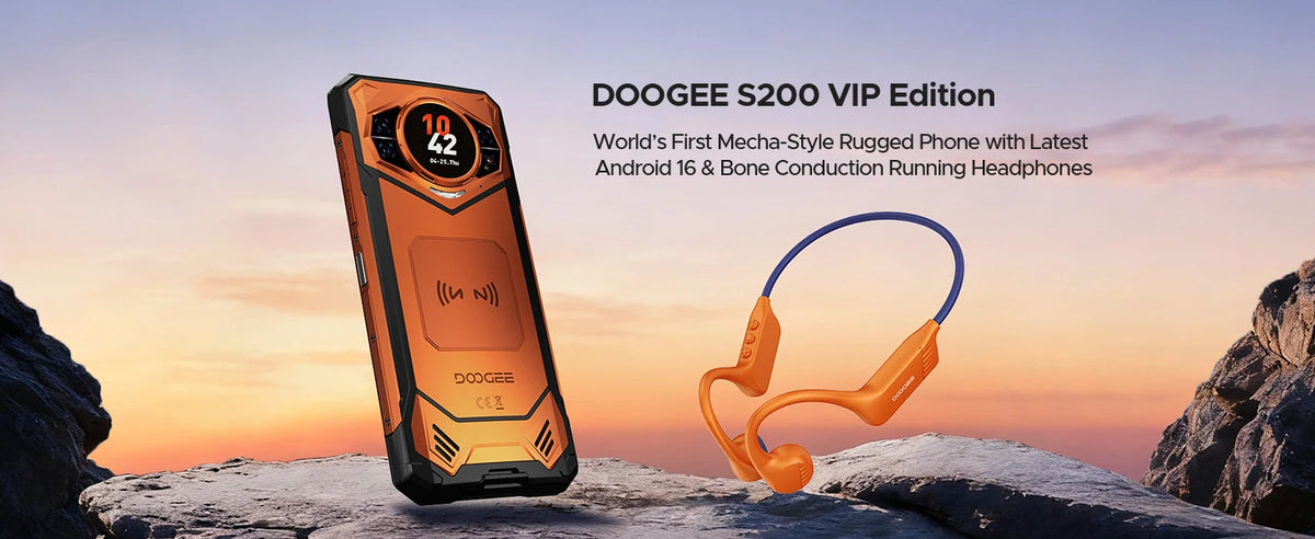 Global Version DOOGEE S200 VIP Edition 5G Phone robust Android 16 screen AMOLED rear out "48 Go to battery
