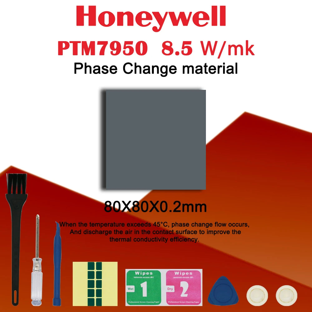 Honeywell PTM7950 Phase Change Pad 8.5W/mk Thermal Grease Material CPU/GPU Cooling Thermal Conductive Paste Silicone Grease Pad