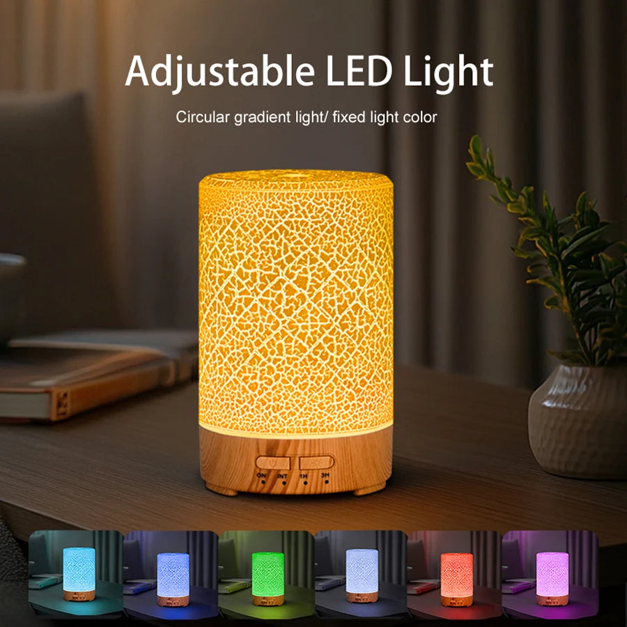 Essential Oil Aroma Diffuser Fragrance Cool Mist Difusor USB Powered Ultrasonic Air Humidifier with 7 Color LED Lights