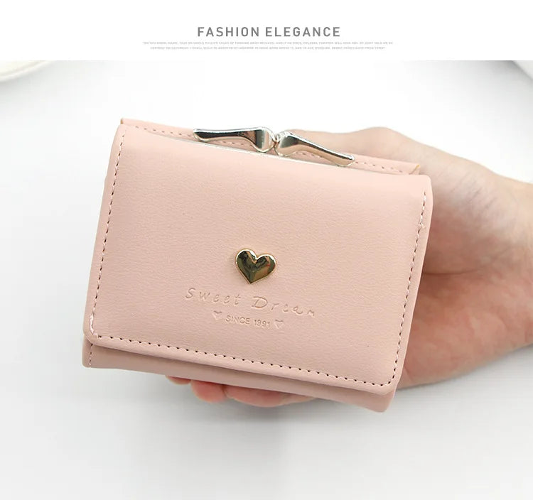 New Mini Short Women Wallets High Quality Coin Pocket Luxury Female Purses Card Holder Photo Holder Cute Wallet For Girls