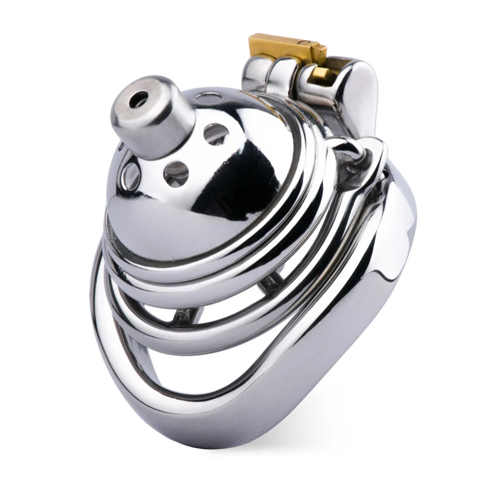FRKO Men Chastity Cage With Invisible Lock Device Cock Rings Metal Urethral Catheter Dilator Penis Plug Urethra Catheter BDSM 18