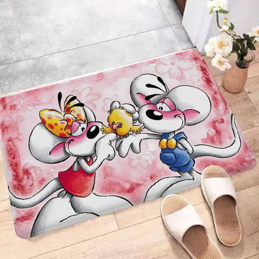 Popular Character D-Diddl Cut Bathroom Mat Non-Slip Laundry Room Mat Laundry Decor Balcony Child Living Room Toilet Rug