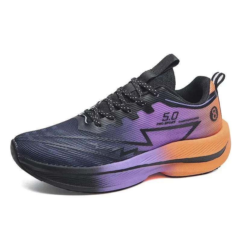 Brand Men's Carbon Plate Running Shoes Soft Cushion Shock Absorbing Sports Shoes Unisex Sneakers Light Anti-Slip Training Shoes