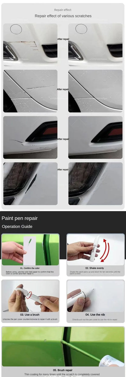 Suitable for Tesla Model 3 Y X S Automotive Paint Repair Pen Pearl White Clearcoat Pen Paint Repair Set Wheel Hub Silver