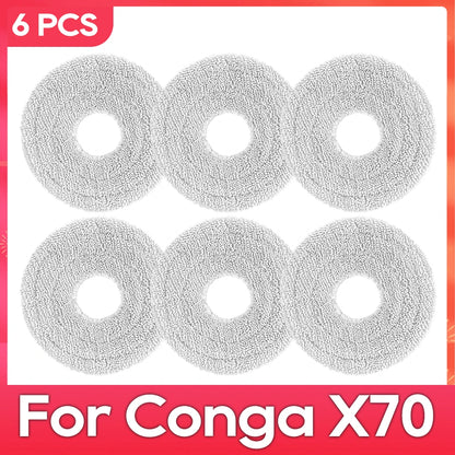 Fit For ( Conga X70 / Deerma X80 ) Replacement Parts Accessories Main Side Brush HEPA Filter Mop Pad Dust Bag