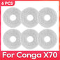 Fit For ( Conga X70 / Deerma X80 ) Replacement Parts Accessories Main Side Brush HEPA Filter Mop Pad Dust Bag