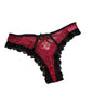 Breathable Patchwork Mesh Floral Bowknot Panties Ruffle Thong Lace Flower Transparent Briefs Low Waist Hollow Out Lady