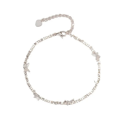 VENTFILLE 925 Sterling Silver Butterfly Bracelet for Girl Bead String Design Insect Fashion Versatile Jewelry Gift Dropshipping
