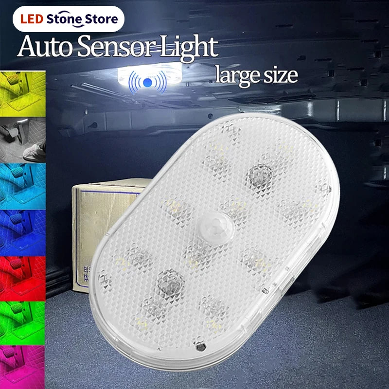 Motion Sensor Led Light 650mAH USB Rechargeable Automatic Induction Sensing Light Wireless Foot Lamp for Car Trunk Door