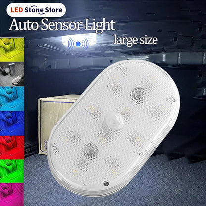 Motion Sensor Led Light 650mAH USB Rechargeable Automatic Induction Sensing Light Wireless Foot Lamp for Car Trunk Door