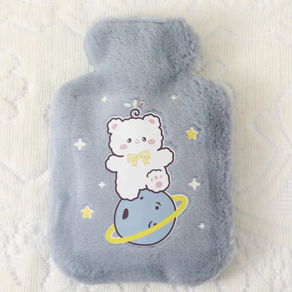 250/500ML Warm Hot Water Bottle Bag Girl Warm Belly Warmer Filled Mini Explosion-proof Portable Winter Reusable Cute Hand Warmer