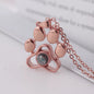 Custom Color Photo Projection Necklace Dog Paw Copper Pendant Titanium Steel Chain 2025 Girlfriend Mom Festival Romantic Gifts