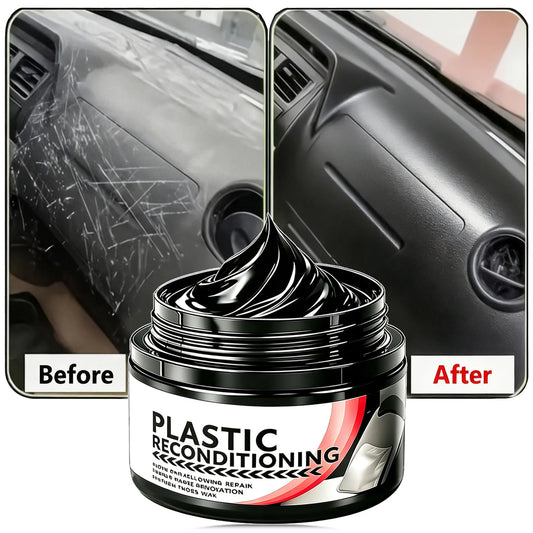 Car Plastic Care Paste Renovates Polishes Interior and Exterior Plastics Dustproof Dirt-Resistant and Adds Shine