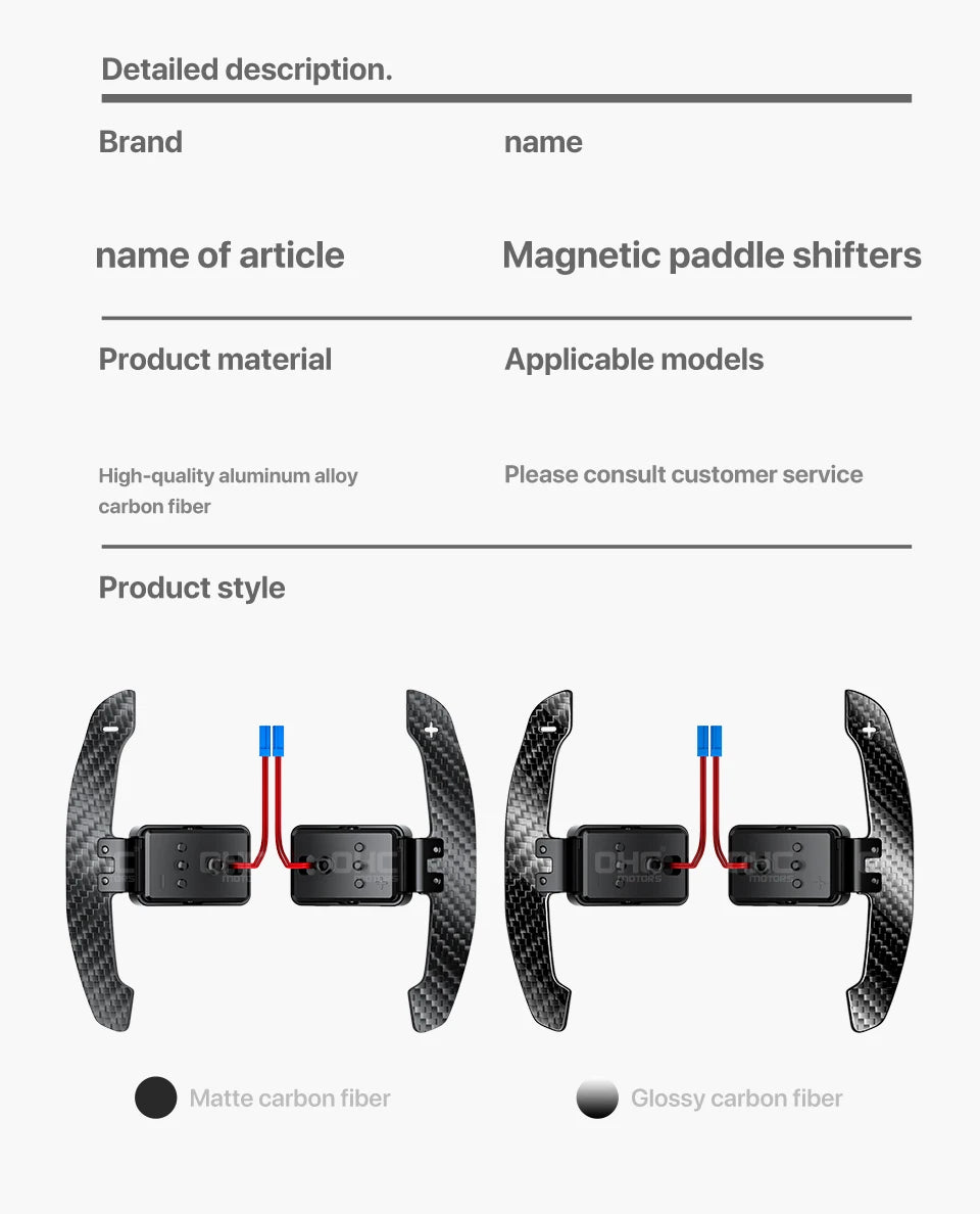 Carbon Fiber Magnetic Paddle Shifter For Mercedes-Benz Smart 451 / 453