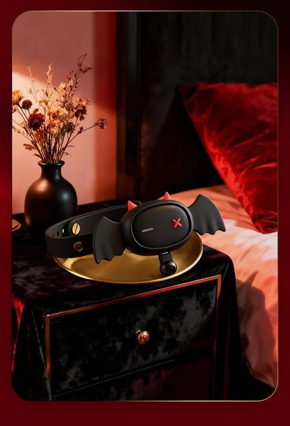 QIUI Electric Shock Collar APP Remote Control Collars Restraint BDSM Devil Shaped Necklace Adult Games Sex Toys for Men Women