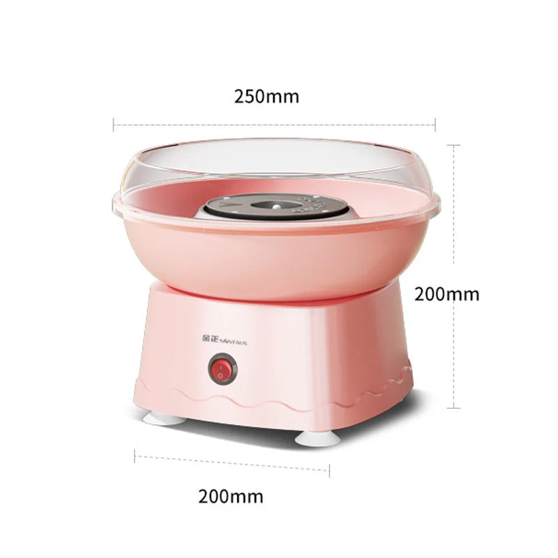 Cotton Candy Machine for Kids DIY Portable with Large Food Grade Splash-Proof Plate Efficient Heating Hard & Sugar Free