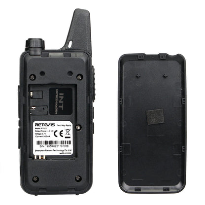 Retevis RT622 Mini Walkie Talkie 2pcs PMR446 Portable Two-way Radio PTT Walkie Talkies Communication Radio for Restaurant Hotel