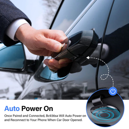 Hands Free Car Phone Kit Bluetooth Car Hands Free Kit Support 2 Phones Connection Support Siri Assistant Hands Free Speaker