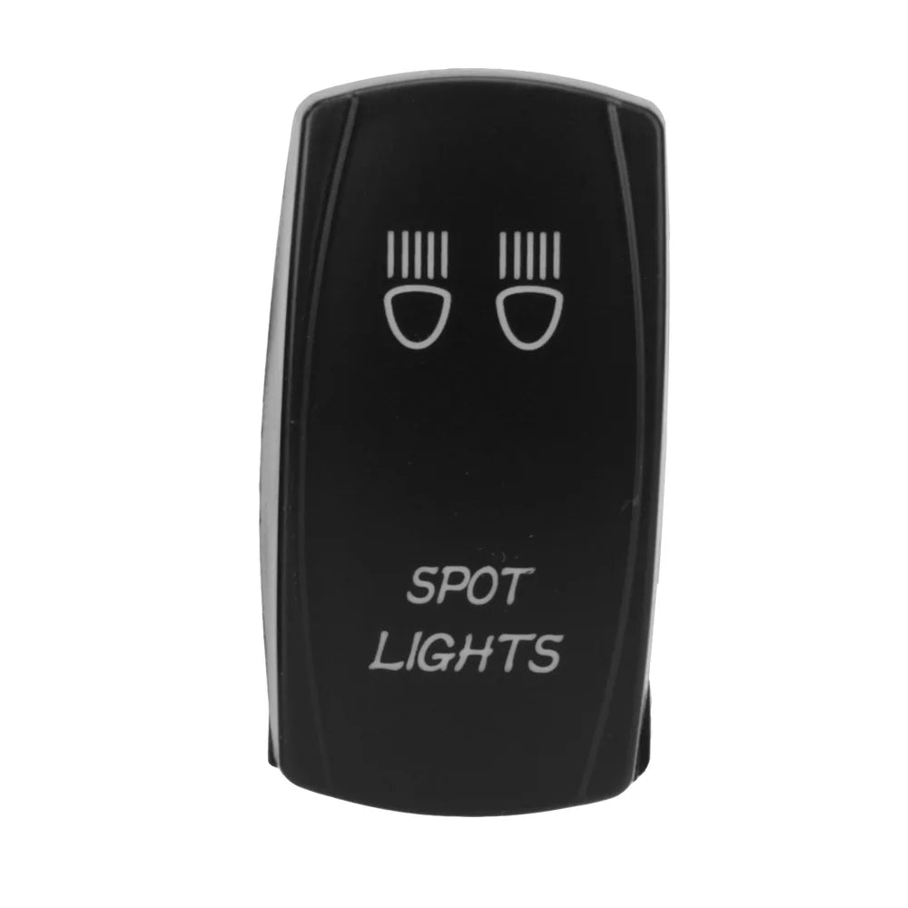 1pc 5 Pin Marine Switch SPST Carling Switch Car Boat Truck Rocker Switch 12V 24V ON-OFF Blue LED Waterpoof