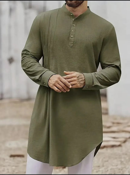 Men Long Robe Dishdasha Jubba Thobe Eid Muslim Kimono Modest Islamic Dubai Saudi Abayas Prayer Kaftan Ramadan Morocco Abaya