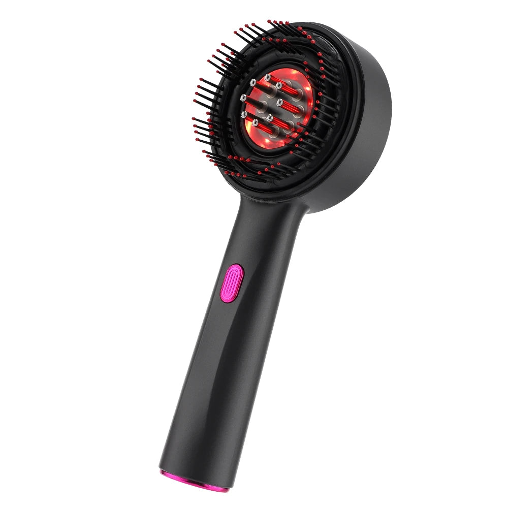 Electric Head Massage Comb Vibration Red Light Therapy Hair Growth Massage Scalp Brush Anti Hair Loss Liquid Oil Applicator