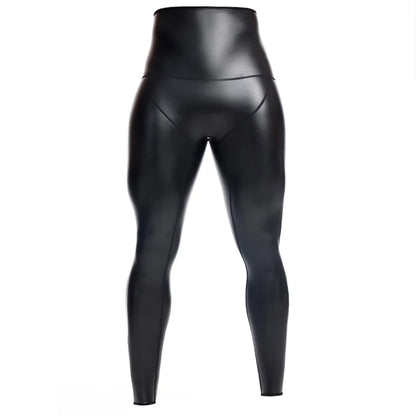 CHENYE Fitness Jogging Workout Pants Men Casual Paty Pants New Running Man High-waisted Stretch Leather Pants GYM Sport Trousers