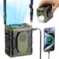 10000mAh Portable Waist Fan with Power Bank LED Lighting Hanging Neck Fan 5 Speed Strong Airflow Cooling Fan for Outdoor Working