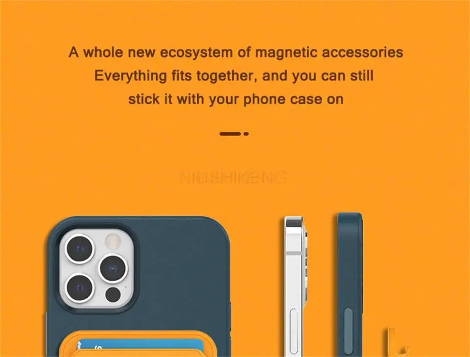 For Magsafe Magnetic Wireless Charging Case For iPhone 15 11 12 13 14 Pro MAX Mini XR XS 7 Plus Leather Wallet Card Holder Cover