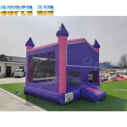 Kids outdoor inflatable jumping castle purple inflatable bounce house foe sale