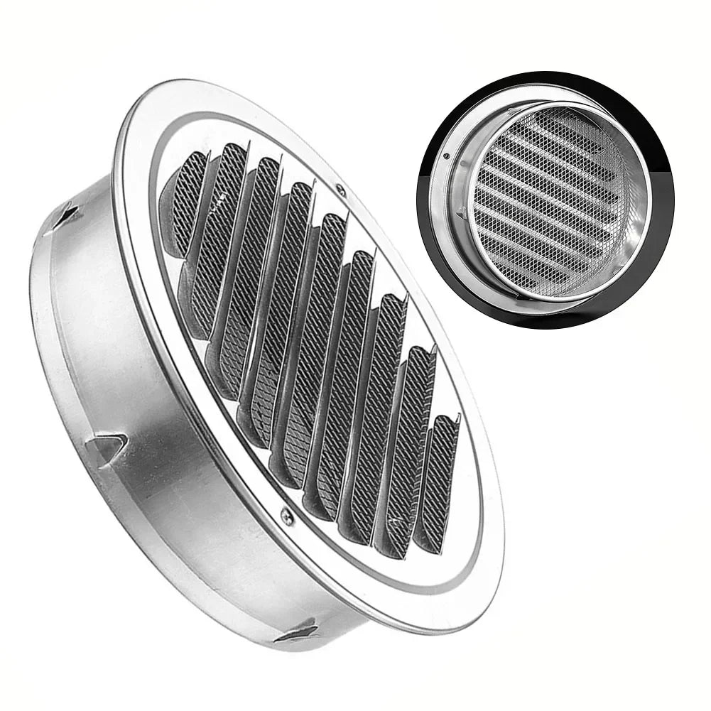 70-300mm Round Stainless Steel Vent Grille Exterior Wall Duct Ventilation Tool Hood Exterior Wall Duct Ventilation Tools