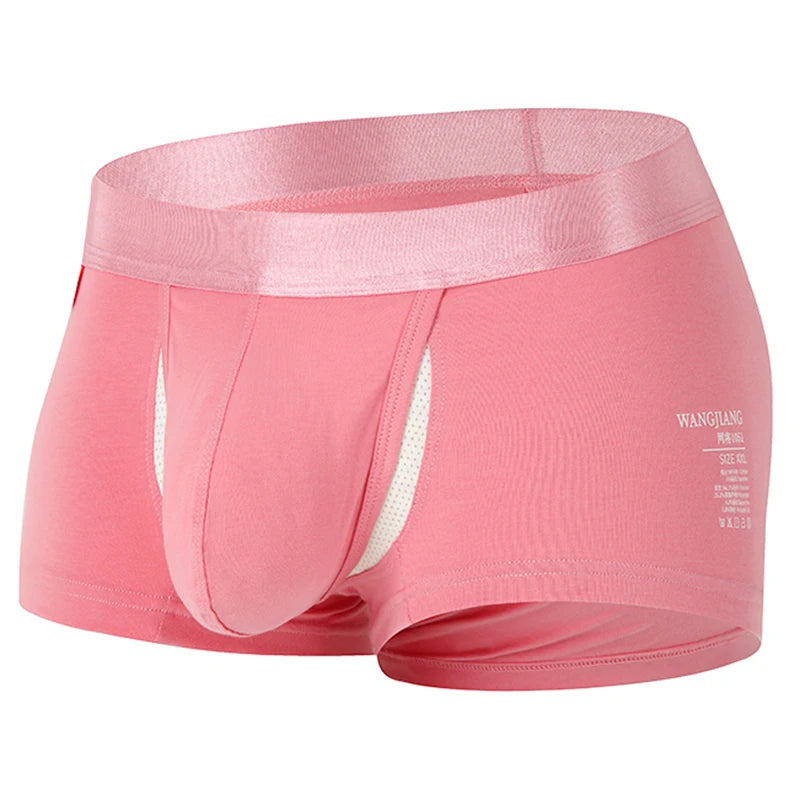 Open Front Underwear Men Cotton Sexy Men's Boxer Shorts Panties Breathable Pouch Bulge Underpants Male