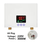 110V 220V Instant Water Heater Kitchen Bathroom Wall Mounted Electric Water Heater Hot Water Shower with LCD Temperature Display