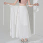 Chic Korea Clothes Summer Women Cute Sweet GIrls Solid Robe Holiday Date High Waist Retro Vintage Wrap One-Piece Lace-Up Skirts