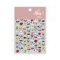 White Bloom Translucent Hollow Butterfly Heart Nail Sticker Press on Nails Decals Hollow Heart Star Moon Shape Sticker Sliders