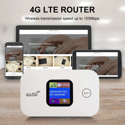 150Mbps 4G Lte Wifi Router Wireless Portable Unlock Modem Mini Pocket Wifi Router Mobile Hotspot With Sim Card Slot Repeater