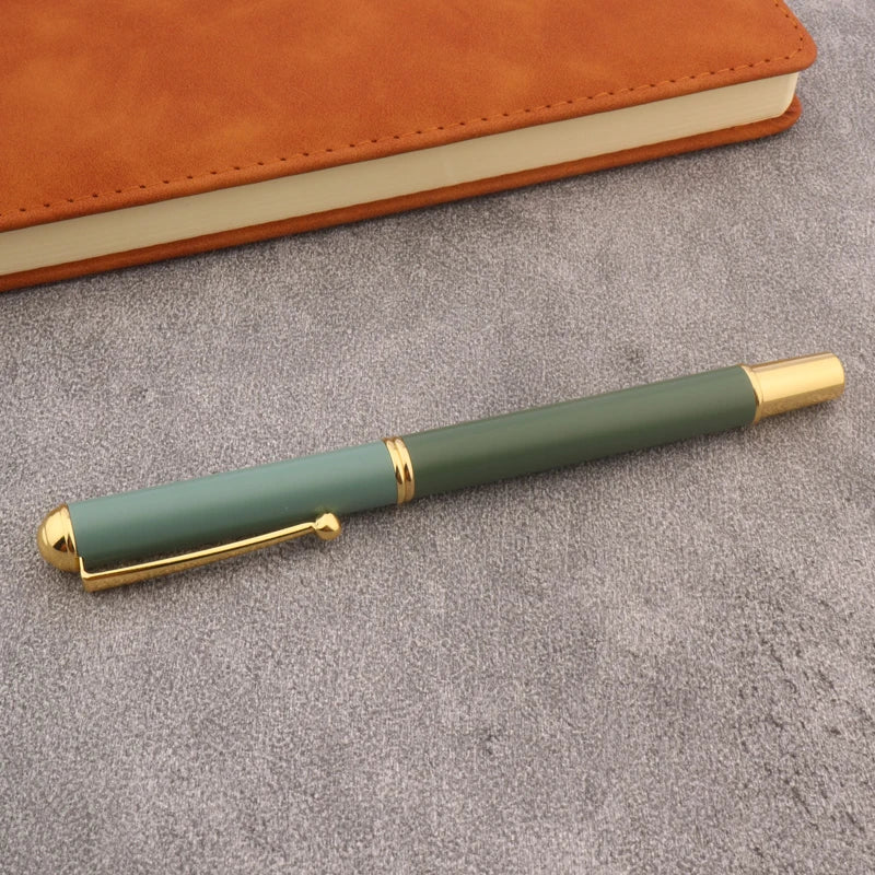 Metal 322 Fountain Pen Frosted Green Ink Pen Iridium Nib Stationery Office School Supplies Writing