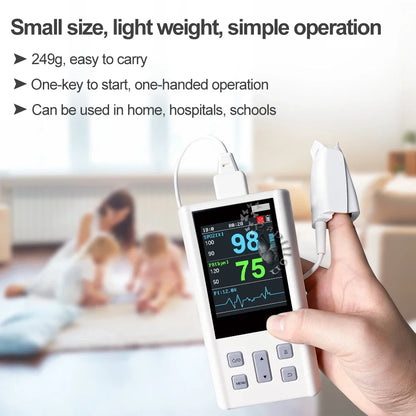 Handheld Pulse Oximeter Monitor for Heart Rate and Oxygen Saturation with Veterinary Medical SPO2 with Memory