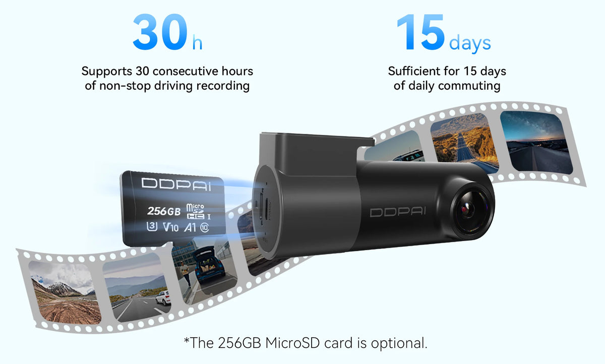 DDPAI M2 2K Dash Cam 330° Rotatable Car DVR with Smart Voice Control Night Vision Support 24H Parking Monitor