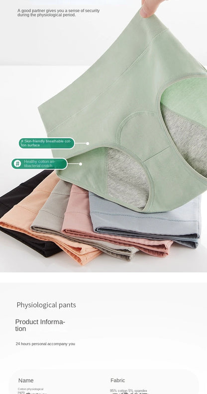 Panties for Menstruation Cotton Menstrual Panties High Waist Period Underwear Culotte Menstruelle Leak Proof Bragas Menstruales