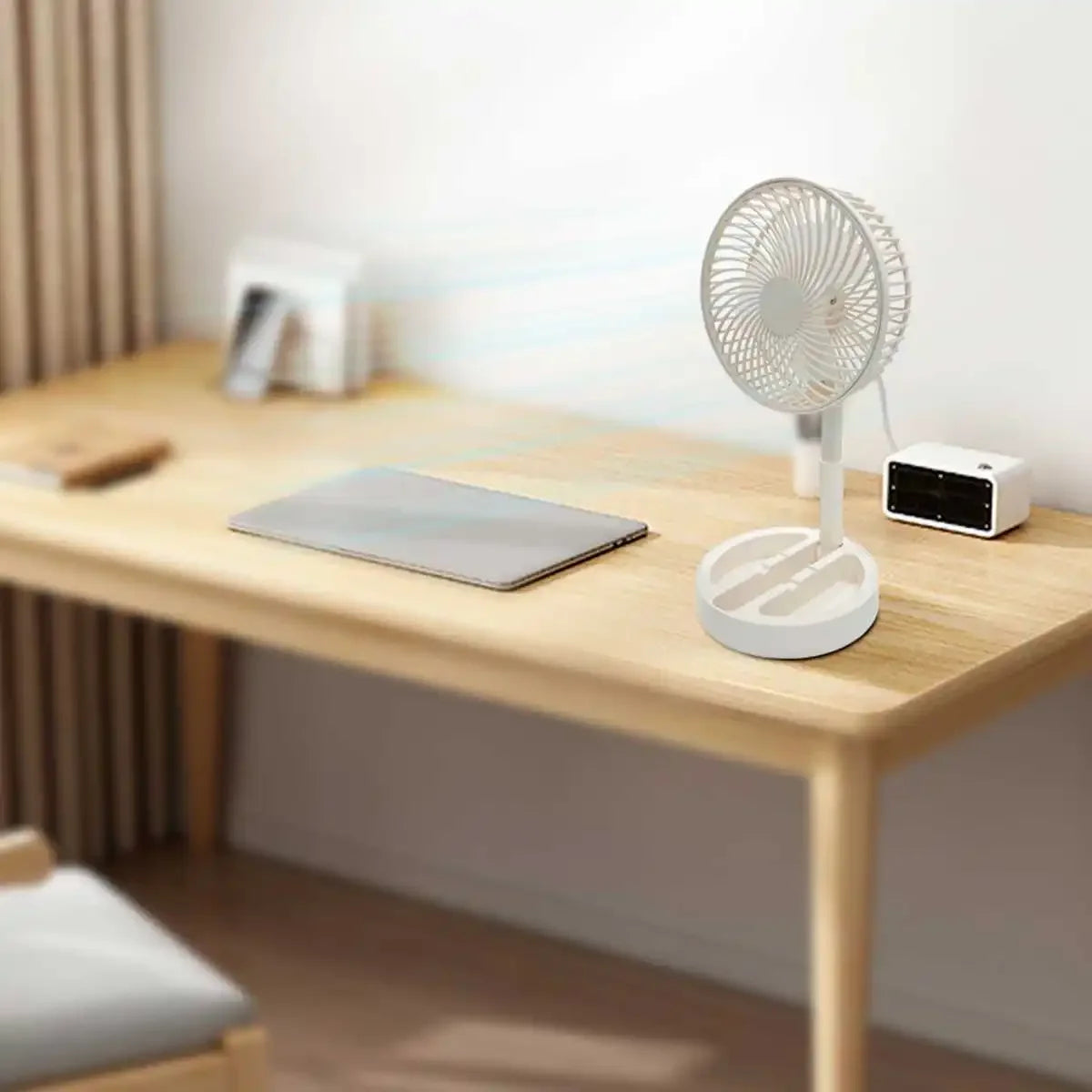 New USB Desk Fan with On/Off Switch Button Quiet Portable Cooling Fan for Office Bedroom Powerful Airflow Easy Control USB Power