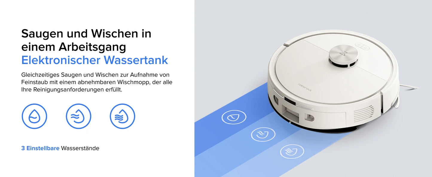 Roborock Q7 L5 robot vacuum cleaner (Q5 Pro upgraded version) has 8000Pa super suction, double anti-entanglement, precise LiDAR navigation, and intelligent restricted area.