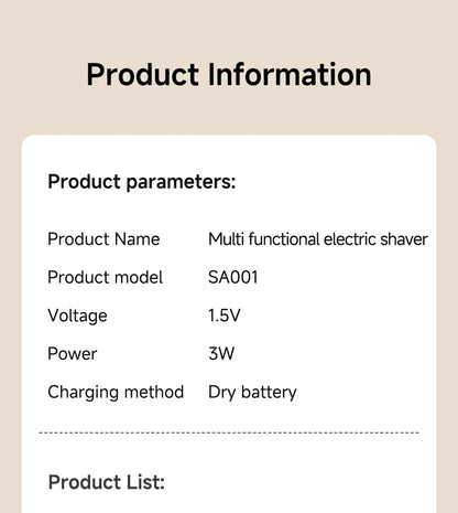 DOCOLAB Electric Razor Depilador Trimmer Shaver Epilator 4 In 1 Body Hair Removal Bekini Painless Cordless Gifts Men Women