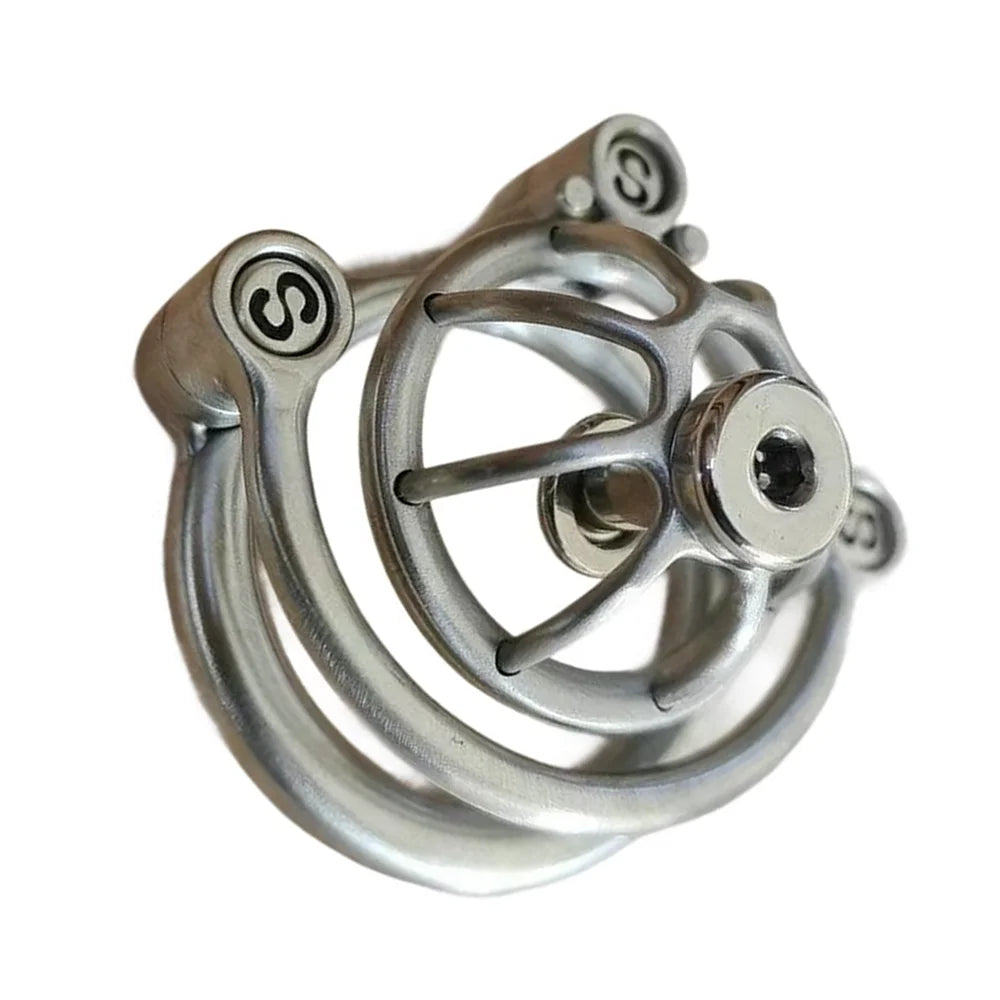 Anti Slip Urethral Chastity Cage Men BDSM Bondage Stainless Steel Screw Cock Lock Custom Metal Male Chastity Device Penis Cage