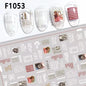 Black and White Love Flowers Line Art 3D Stickers Nail Decals Nail Art Accessories Butterfly Rose Nail Stickers Nail Sliders