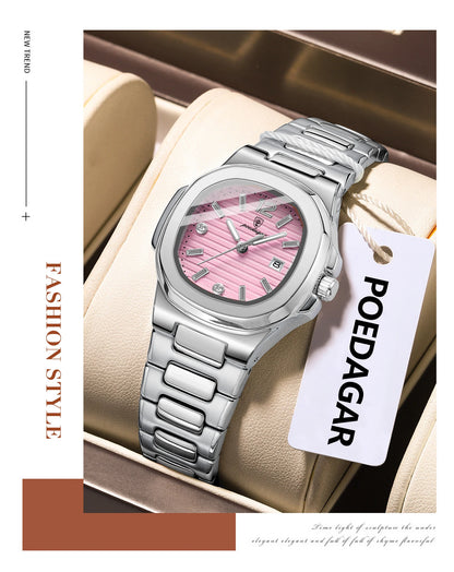 POEDAGAR Square Fashion Woman Wristwatch Luminous Waterproof Date Ladies Watch Luxury High Quality Quartz Women's Watches Reloj