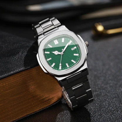 Luxury Square Men Business Watches Simple Calendar Quartz Watch for Mens Clock Reloj Hombre（Without Box）