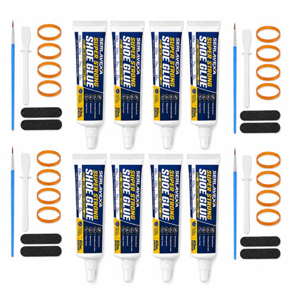2PCS 60ml Shoe Sole Adhesive Repair Kit with Applicator Tools for Sneakers Boots Leather Rubber Canvas Flexible Footwear Fix
